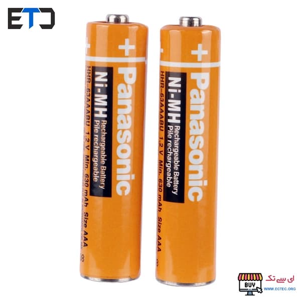 باتری نیم قلمی قابل شارژ 630mAh دوتایی مارک Panasonic