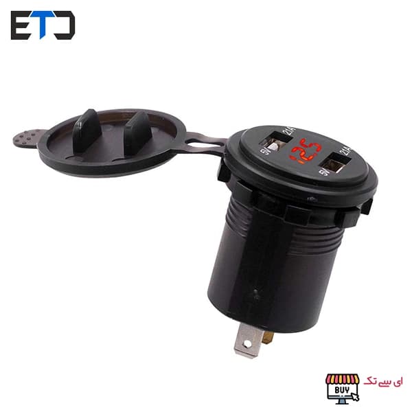 شارژر USB خودرویی روپنلی گرد QC3.0 با نمایشگر ولتاژ — تصویر ۵