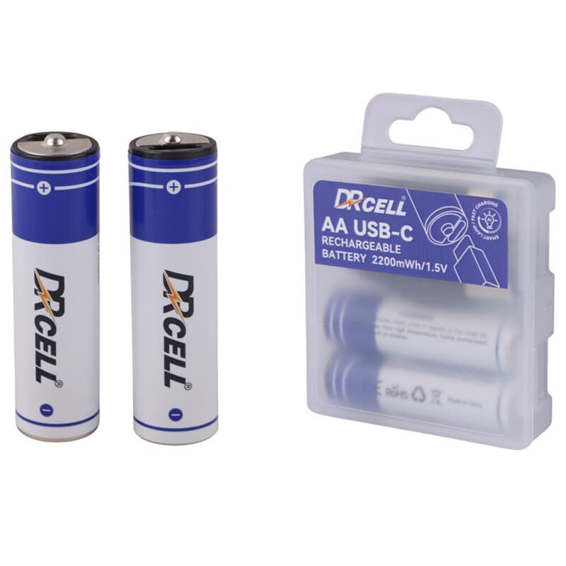 باتری دوتایی قلمی شارژی DRcell 2AC2200 AA 1466mAh — تصویر ۹