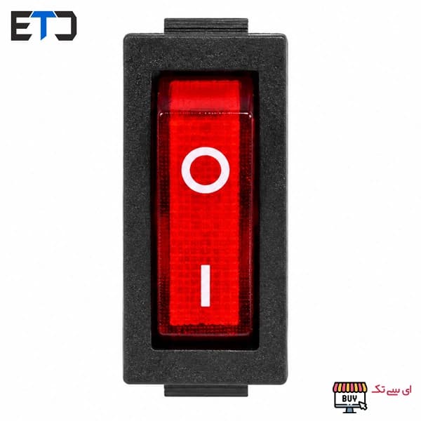 کلید راکر باریک دو حالت 3 پایه چراغدار KCD3 — تصویر ۲