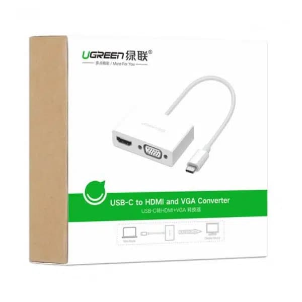 مبدل USB-C به VGA/HDMI یوگرین مدل MM123 — تصویر ۳