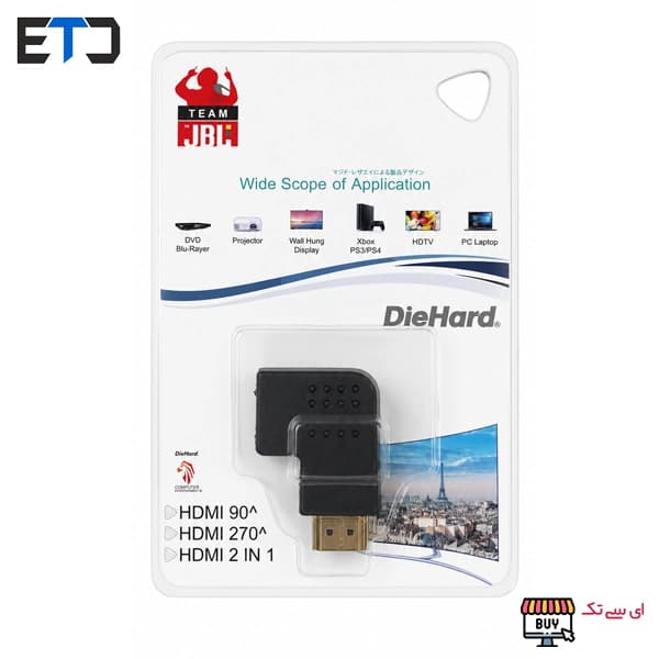 تبدیل نری به مادگی HDMI با زاویه 90 درجه تخت