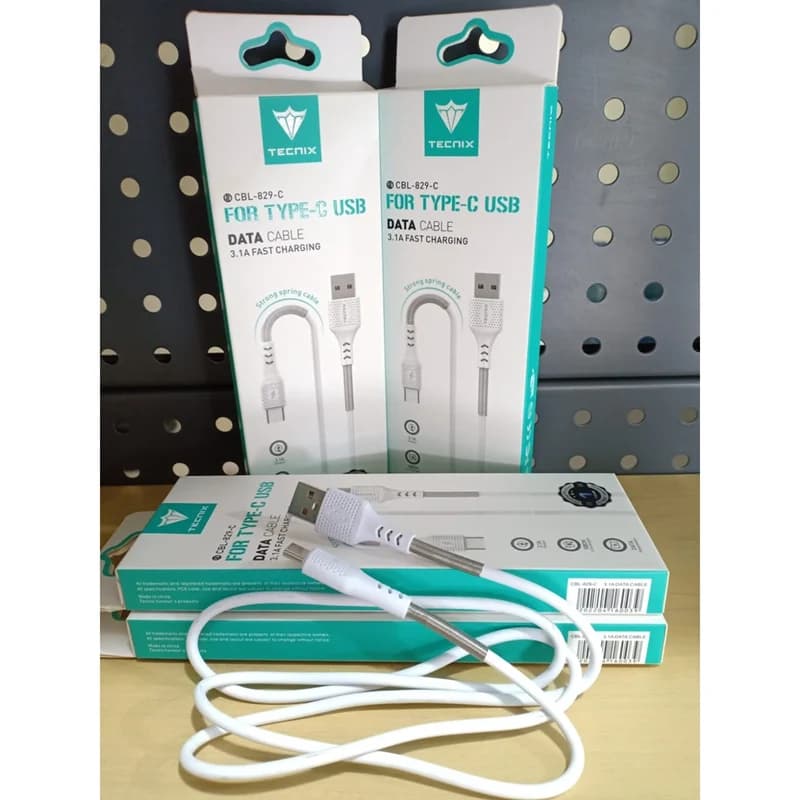 کابل تایپ سی فست شارژ 3.1 آمپر تکنیکس CBL-829-C طول 1 متر — تصویر ۴