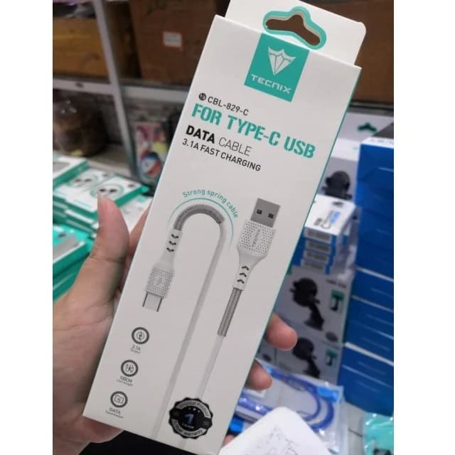 کابل تایپ سی فست شارژ 3.1 آمپر تکنیکس CBL-829-C طول 1 متر — تصویر ۵