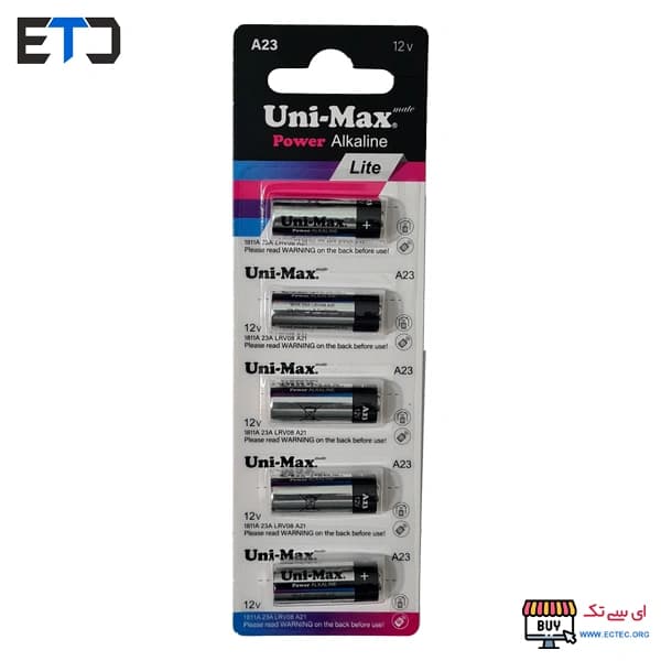 باتری ریموت کنترل A23 یونی مکس Uni-Max مدل Power Alkaline