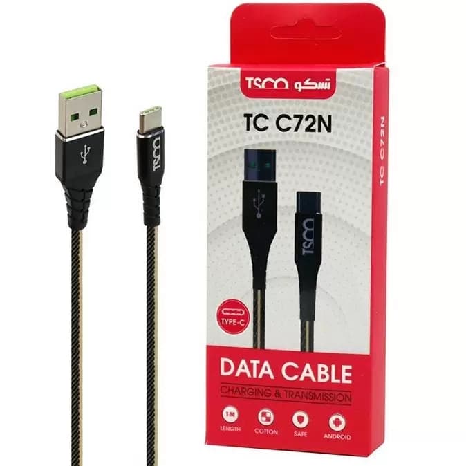 کابل تبدیل USB به USB-C تسکو مدل TC C72N طول 1 متر