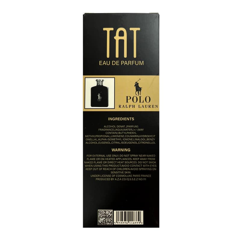 عطر جیبی مردانه تات مدل پولو بلک Polo Ralph Lauren حجم 25 میلی لیتر — تصویر ۴