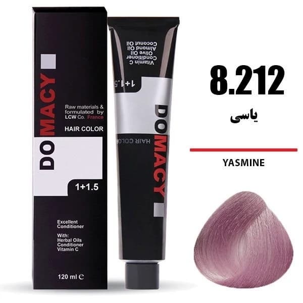رنگ مو دوماسی شماره 8.212 حجم 120 میلی لیتر یاسی