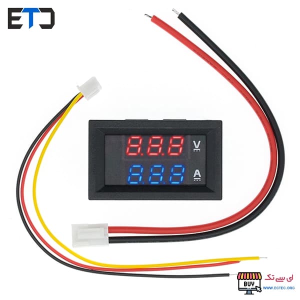 آمپرمتر ولتمتر DC روپنلی 100 آمپر 0v-100v شنت خور — تصویر ۴