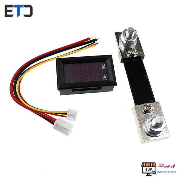 آمپرمتر ولتمتر DC روپنلی 100 آمپر 0v-100v شنت خور — تصویر ۵