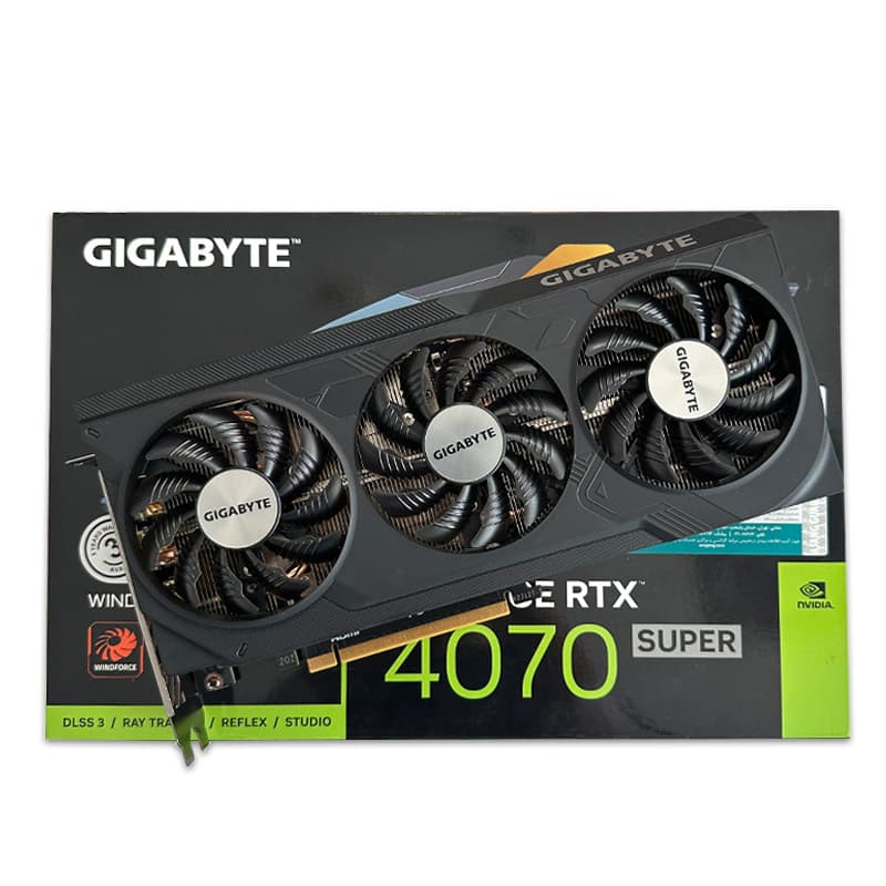 گرافیک Gigabyte Windforce RTX 4070 Super OC 12G GDDR6X استوک در حد نو گارانتی تا 1407/05