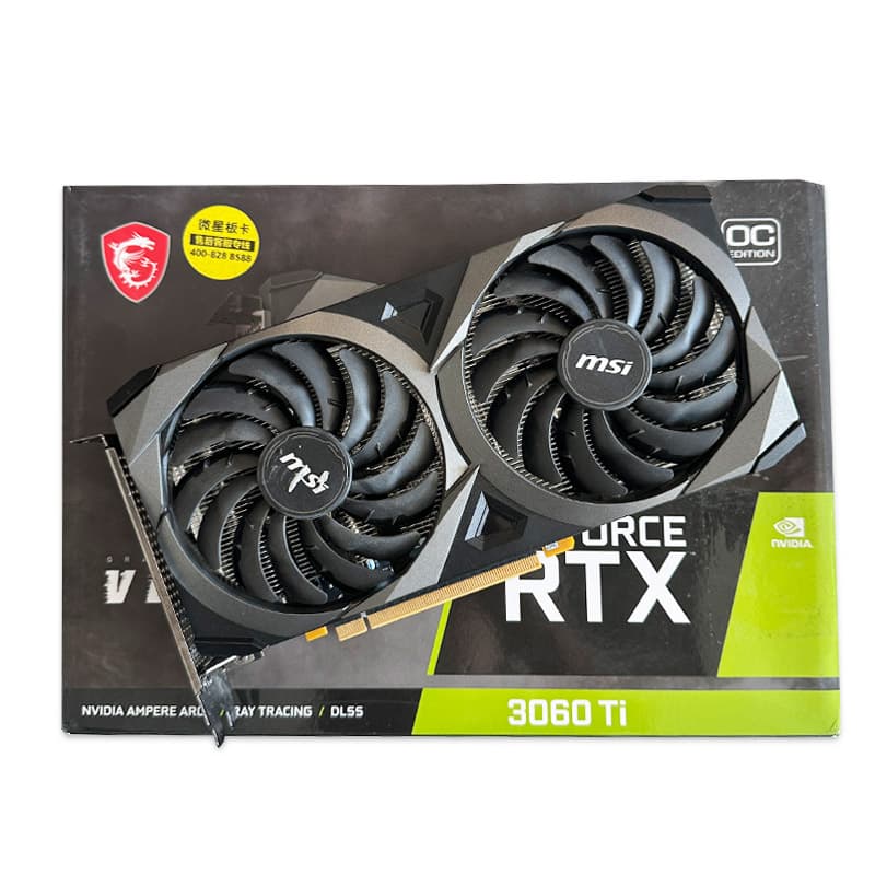 کارت گرافیک ام‌اس‌آی MSI RTX 3060 Ti Ventus 2X OC LHR 8G GDDR6 استوک در حد نو