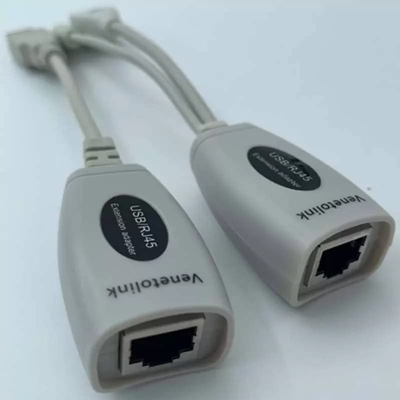 مبدل افزایش طول USB 2.0 افزاینده 45 متری طول USB تحت شبکه پاور دار آداپتور خور ونتولینک — تصویر ۵