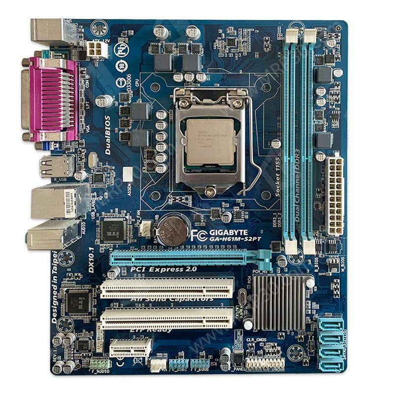 باندل مادربرد GIGABYTE H61M-S2PT + i5 3470 استوک — تصویر ۲