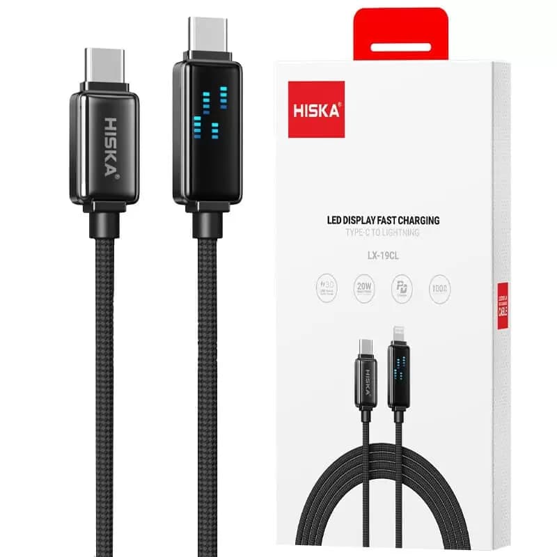 کابل دو سر تایپ سی فست شارژ 60 وات هیسکا LX-19CC طول 1 متر — تصویر ۳
