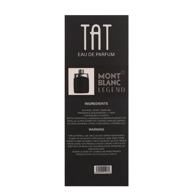 عطر جیبی مردانه تات مدل مون بلان لجند Legend Montblanc حجم 25 میلی‌لیتر — تصویر ۴
