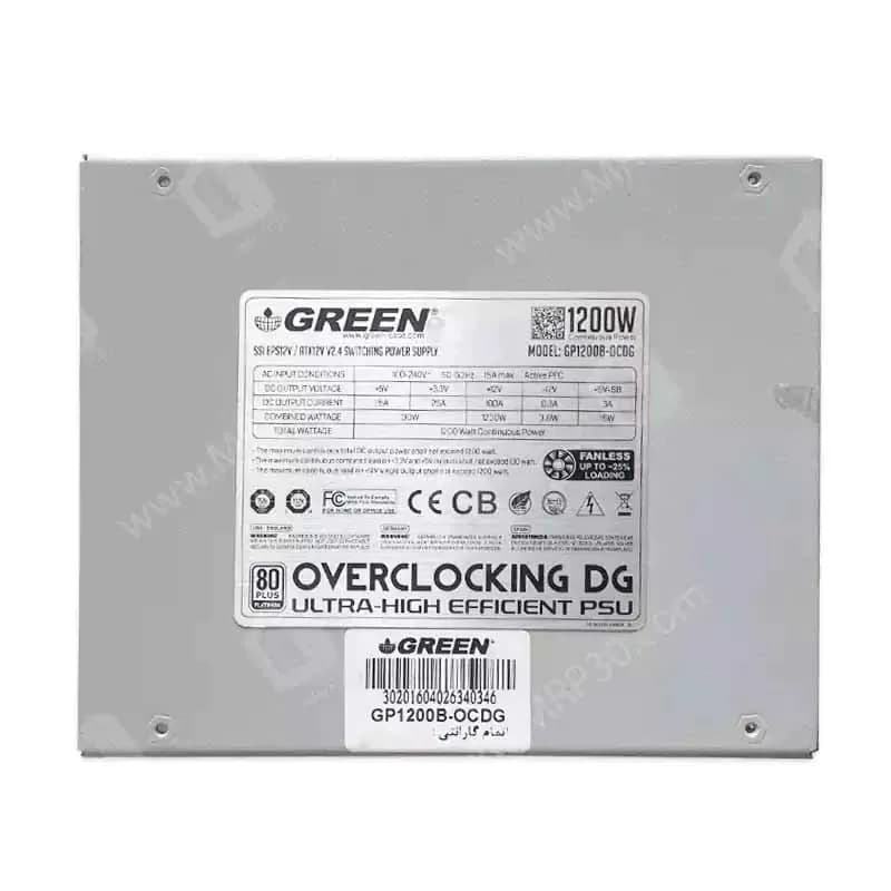 پاور 1200 وات گرین Green GP1200B OCDG 1200W استوک گارانتی تا 1412/05 — تصویر ۱۲