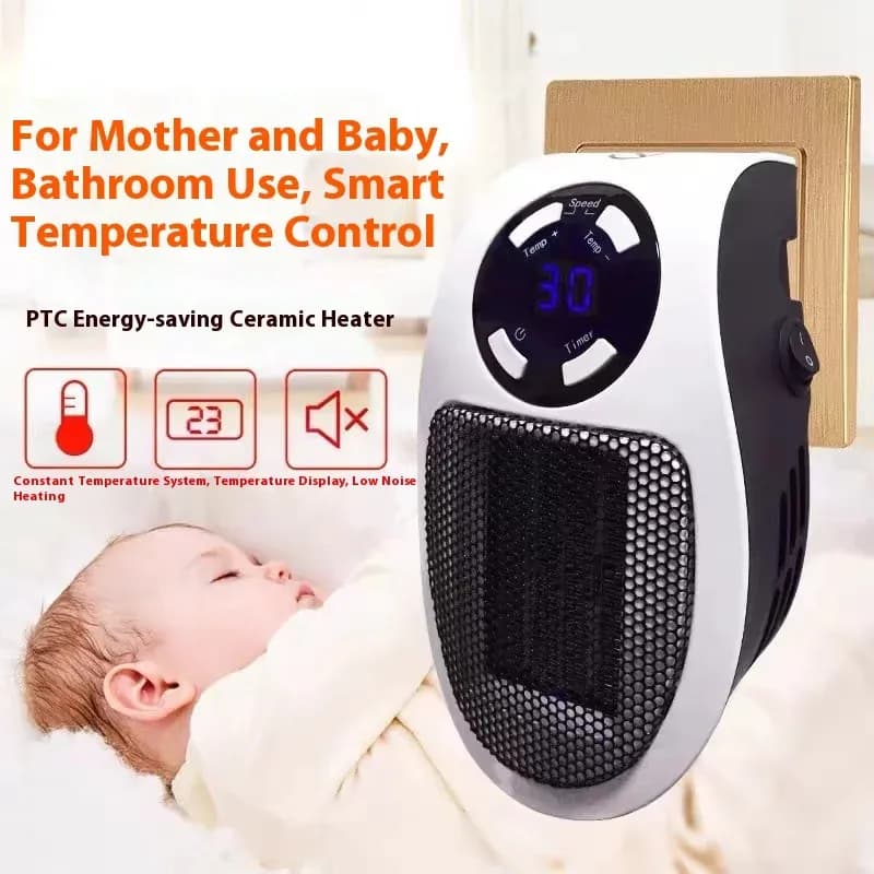 فن هیتر ریموت دار مدل دیواری تایمر دار 800W — تصویر ۲