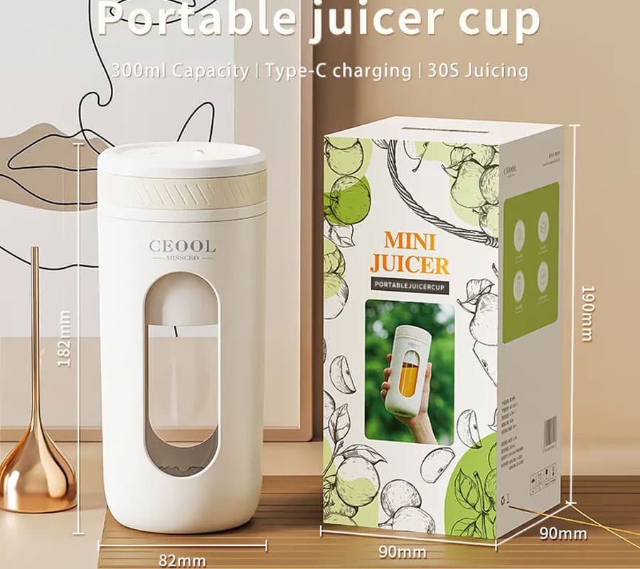 شیکر و مخلوط کن شارژی CEOOL مدل GC-Z02-1 (ظرفیت 300ml) — تصویر ۷