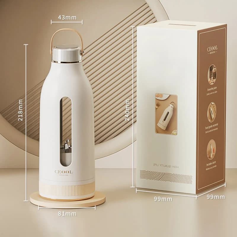 شیکر و مخلوط‌کن شارژی CEOOL مدل GC-Z05 (ظرفیت 400ml) — تصویر ۴
