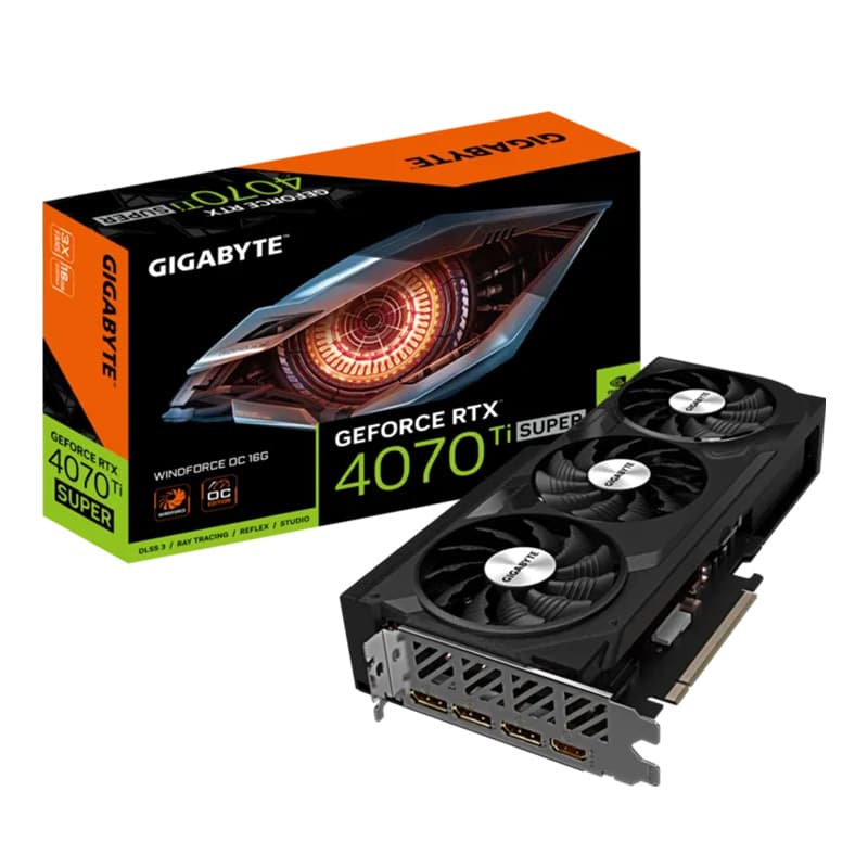 گرافیک Gigabyte Windforce RTX 4070 TI Super OC 16G GDDR6X آکبند با گارانتی تا 2028 — تصویر ۲