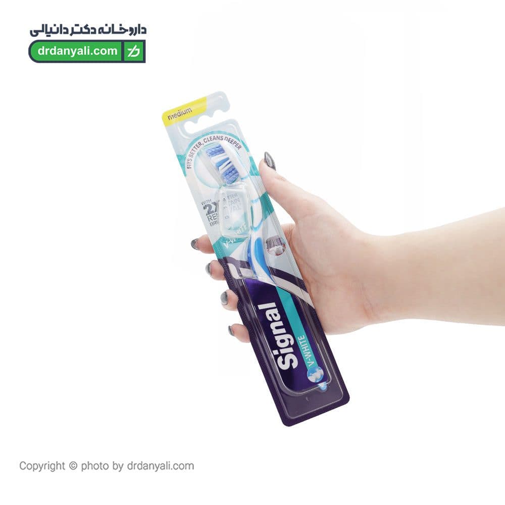 مسواک سیگنال مدل V-White برس متوسط — تصویر ۲