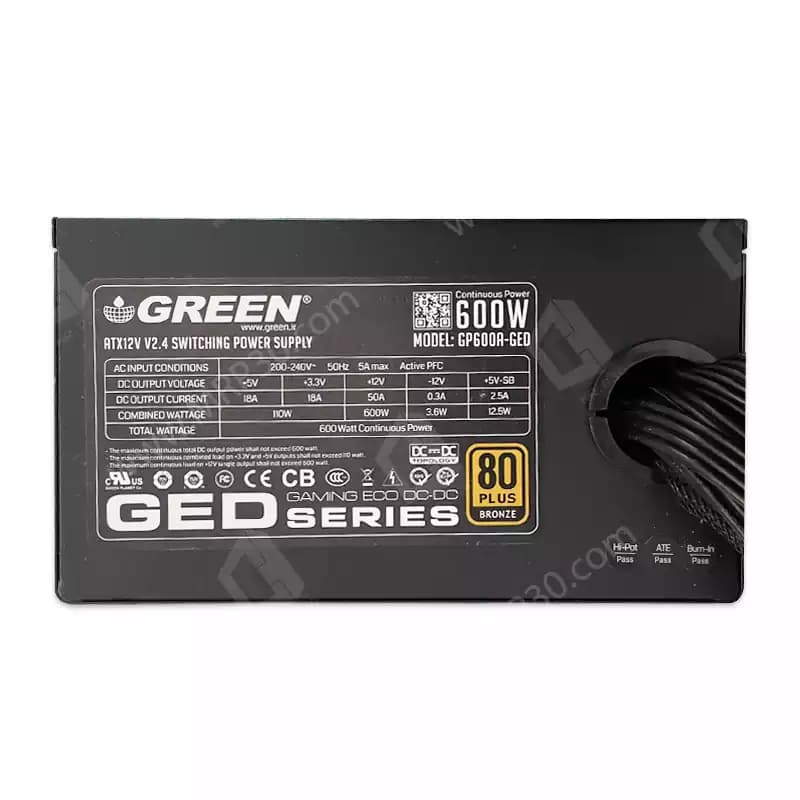 پاور 600 وات گرین Green 600A GED استوک در حد نو گارانتی تا 1409/06 — تصویر ۴