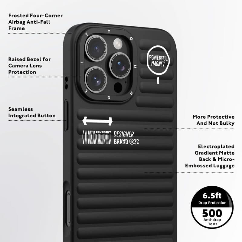 قاب آیفون 16 پرو یانگ کیت True Color Luggage-Inspired — تصویر ۴