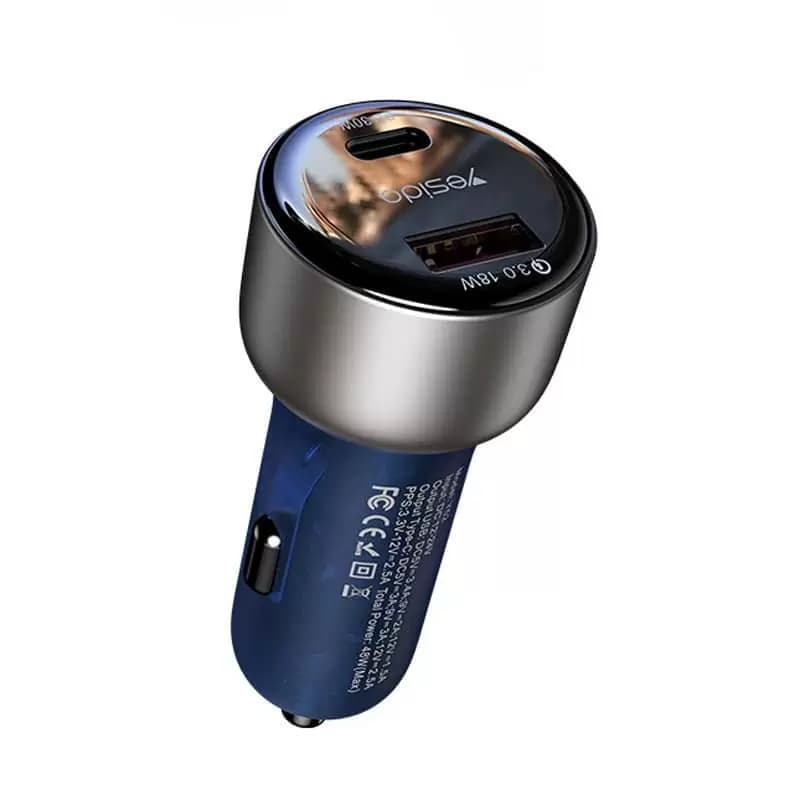 شارژر فندکی فست شارژ یسیدو Y52 3.4A QC3.0 PD 30W