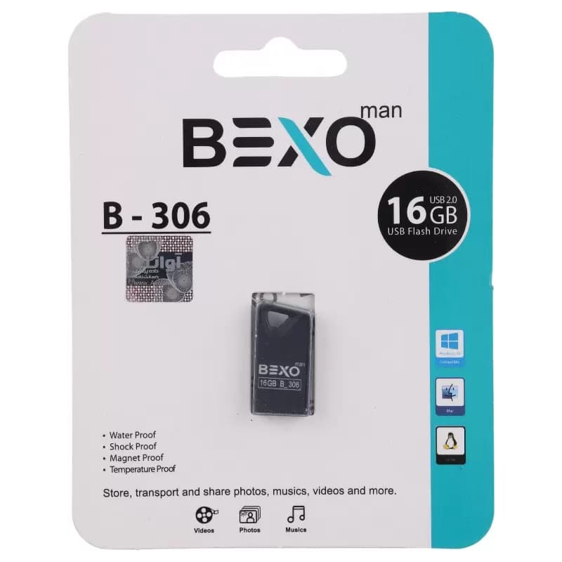 فلش مموری بکسومن مدل B-306 ظرفیت 16 گیگابایت — تصویر ۳