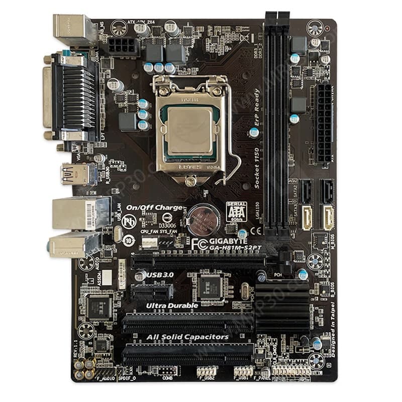 باندل مادربرد GIGABYTE GA-H81M-S2PT + Pentium G3220 استوک