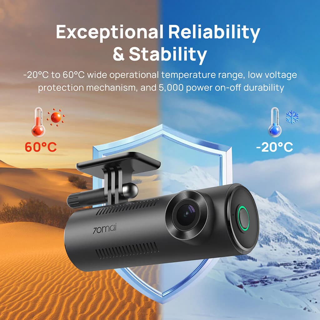 دوربین ثبت وقایع خودرو سوِنتی مِی 70mai Dash Cam M310 — تصویر ۸