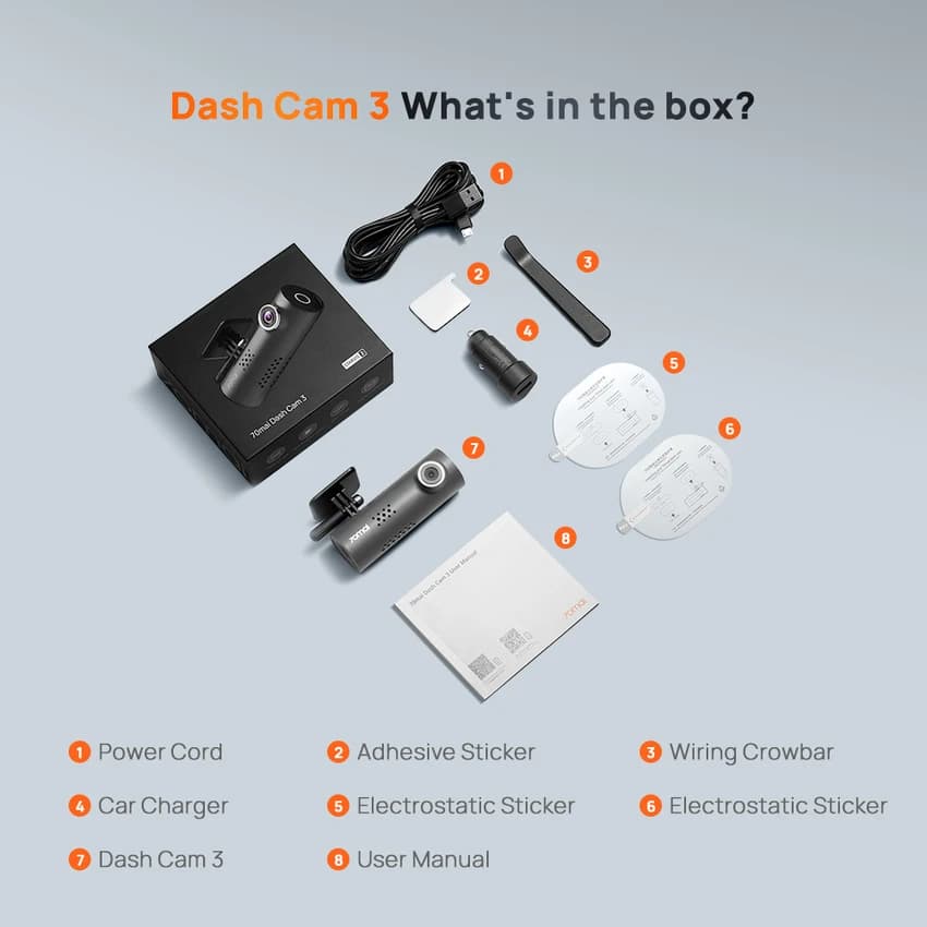 دوربین ثبت وقایع خودرو 70mai Dash Cam 3 M200 — تصویر ۷