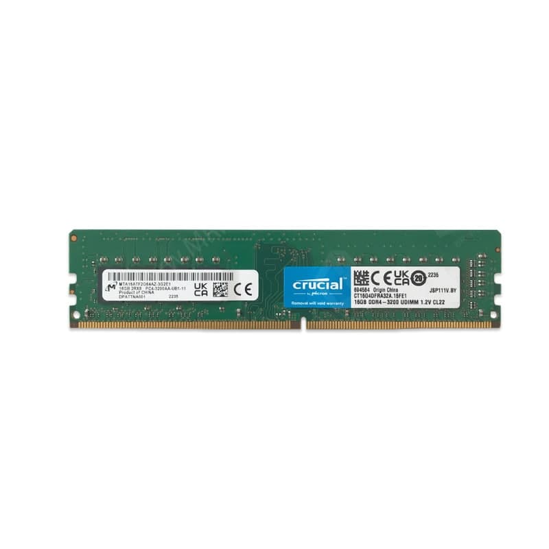رم 16 گیگ CRUCIAL 16GB DDR4 3200Mhz استوک در حد نو با گارانتی — تصویر ۳
