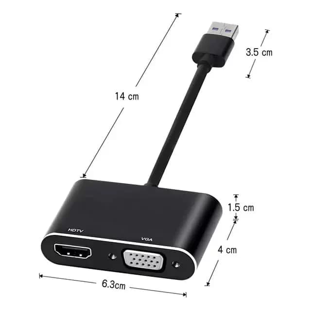 تبدیل USB3.0 به HDMI/VGA اسکار — تصویر ۳