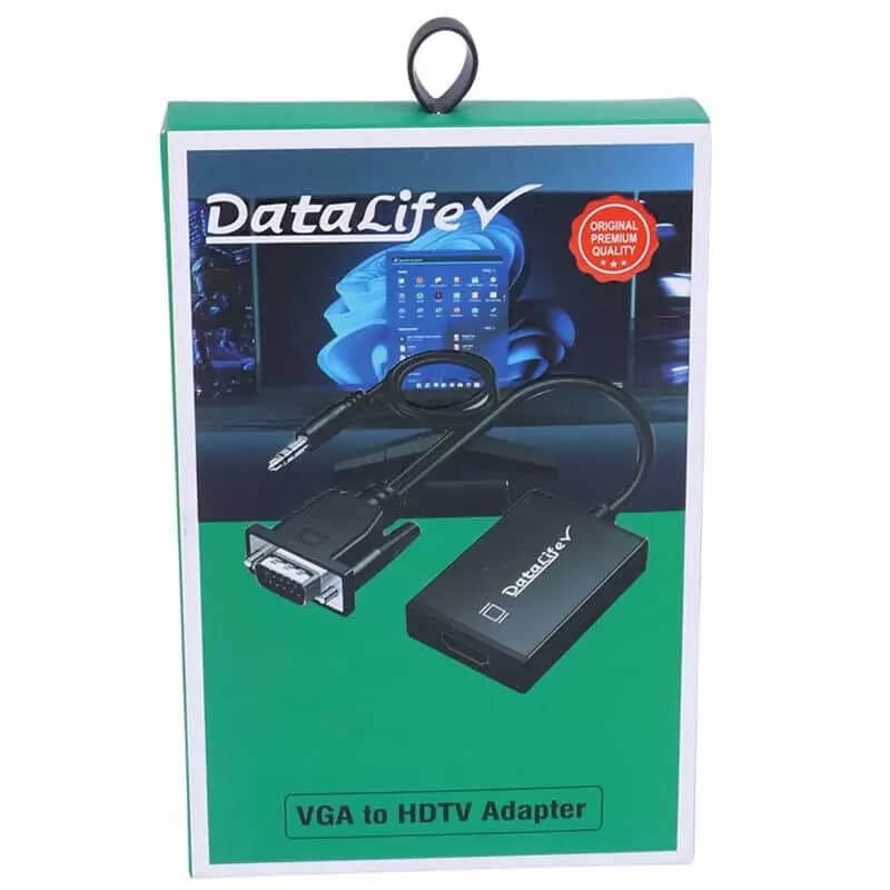 تبدیل VGA به HDMI دیتالایف همراه کابل متصل AUX — تصویر ۶