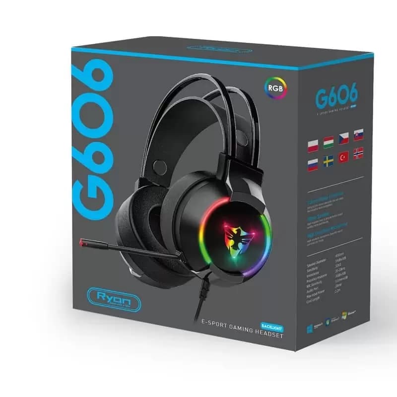 هدست مخصوص بازی G606 USB 7.1 RGB — تصویر ۵