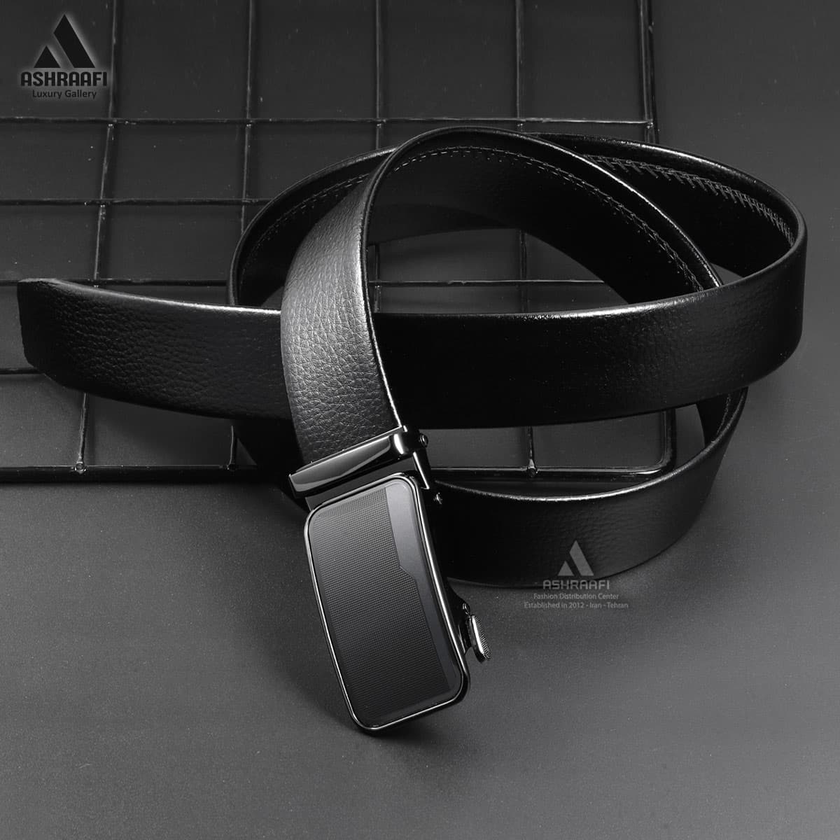 کمربند چرمی مردانه Leather Ratchet Belt BL180 — تصویر ۲