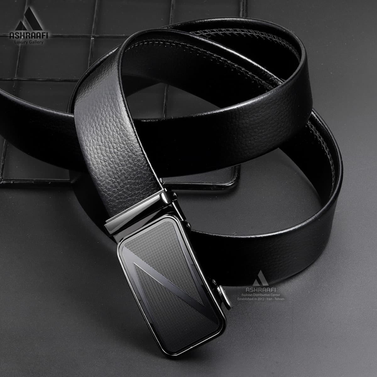 کمربند ریلی مردانه Leather Ratchet Belt BL176 — تصویر ۲