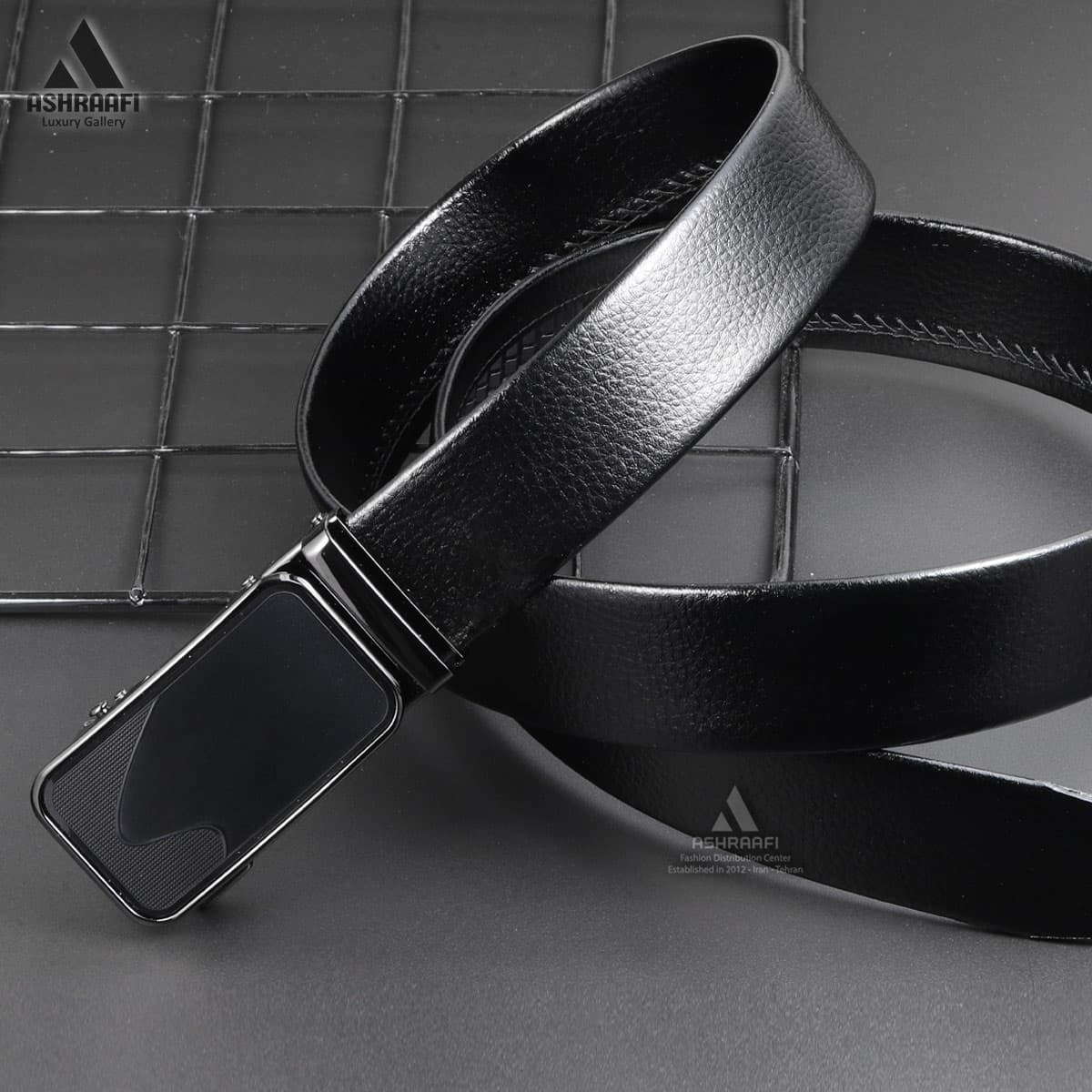 کمربند چرم ریلی Leather Ratchet Belt BL177 — تصویر ۲