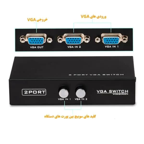 سوییچ VGA مانیتور 2 به 1 دی نت — تصویر ۲