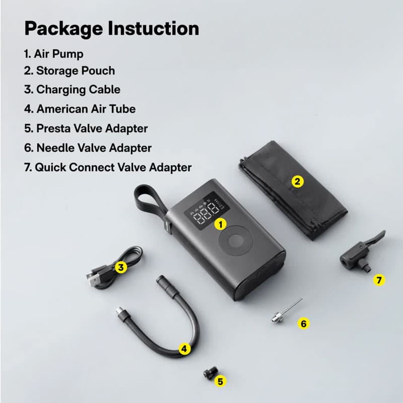 کمپرسور پمپ باد هوتو Hoto Electric Air Pump QWCQA001 — تصویر ۸
