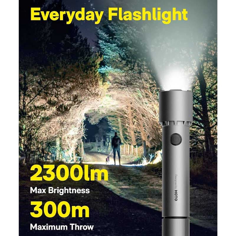 چراغ قوه شارژی هوتو HOTO Flashlight QWSDT005 — تصویر ۹