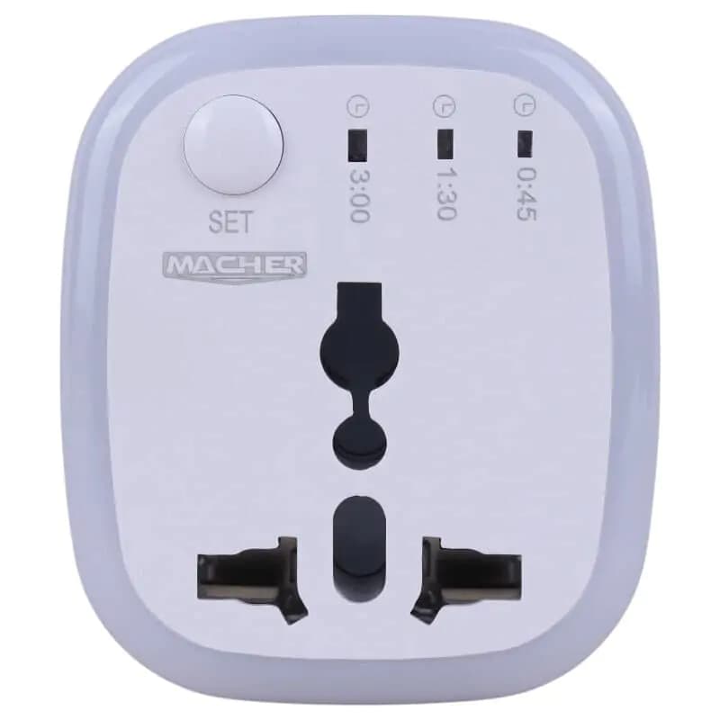 تبدیل برق 3 به 2 تایمردار چراغ دار مچر مدل MR-265 — تصویر ۲