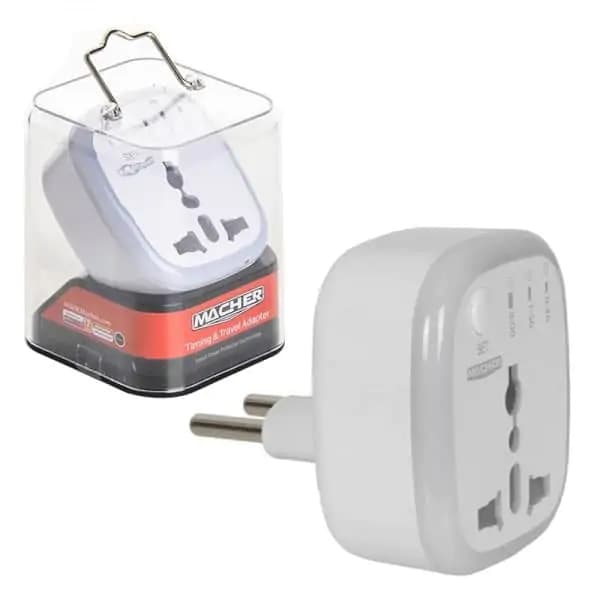 تبدیل برق 3 به 2 تایمردار چراغ دار مچر مدل MR-265 — تصویر ۷