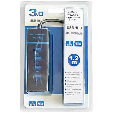 هاب 4 پورت USB3.0 طول 1.2 متر مدل 1067 — تصویر ۸