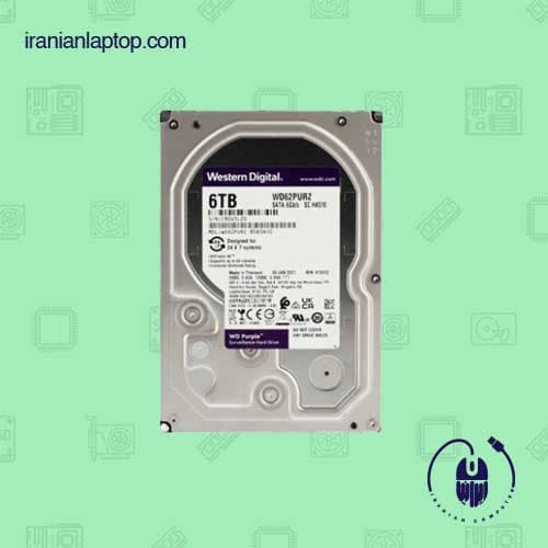 هارددیسک اینترنال وسترن دیجیتال سری بنفش مدل WD62PURZ ظرفیت 6 ترابایت