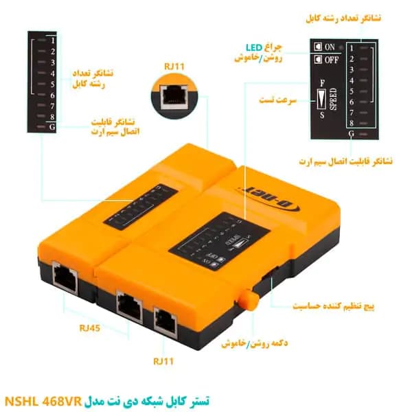 تستر کابل شبکه دی نت مدل NSHL 468VR — تصویر ۵