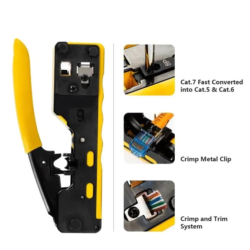 آچار شبکه میان گذر دی نت SNAPPLUG Open End مدل HT-718 CAT 7 — تصویر ۸
