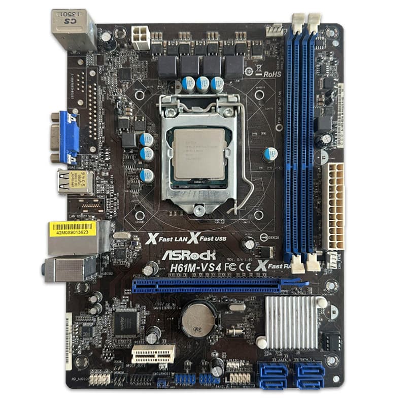 باندل مادربرد ASROCK H61M-VS4 + G2020 استوک
